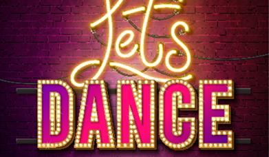 Torbay School of Dance presents Let’s Dance neon pink illuminated sign saying Let's Dance
