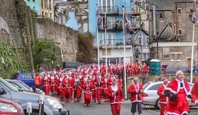 Seaside Santa Run, Brixham, Devon