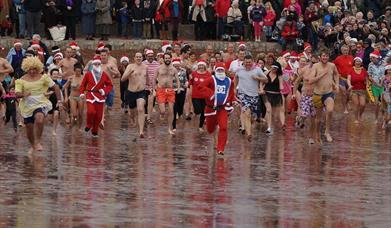 Paignton Lions Club Walk into the Sea, Paignton, Devon