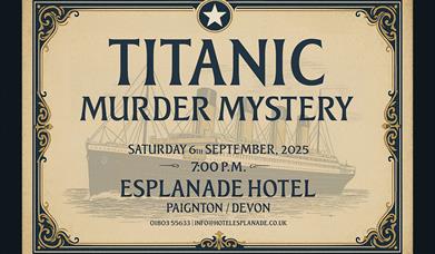 Titanic Murder Mystery, sepia picture of a ship
