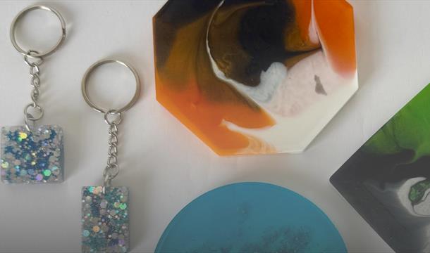 Resin Art Workshop, Paignton Library and Information Centre