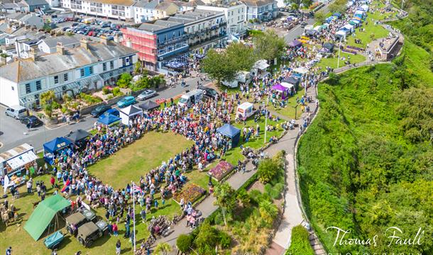 Aerial shot of Babbacombe Fayre, Torquay, Devon