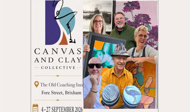 Canvas & Clay Collective Pop-Up Exhibition, The Old Coaching Inn, Brixham