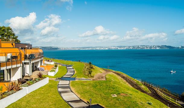 View from outside, Lapwing 1, The Cove, Brixham, Devon