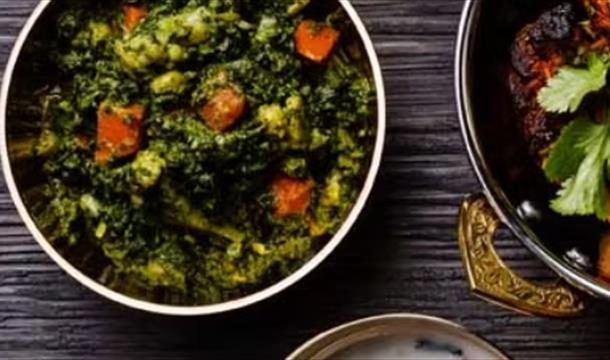 Mirch Masala logo and food selection