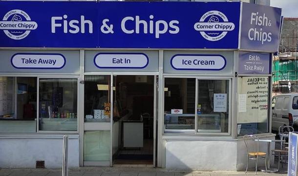 Outside, The Corner Chippy, Paignton, Devon