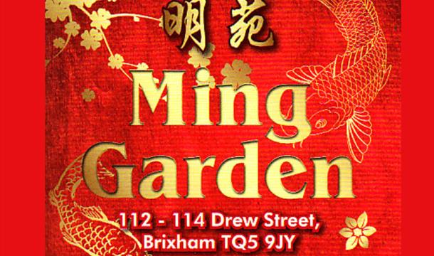 Menu cover from Ming Garden, Drew Street, Brixham