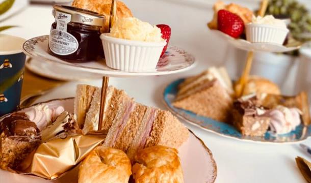 Afternoon tea selection served at Ilshams, Ilsham Road, Wellswood