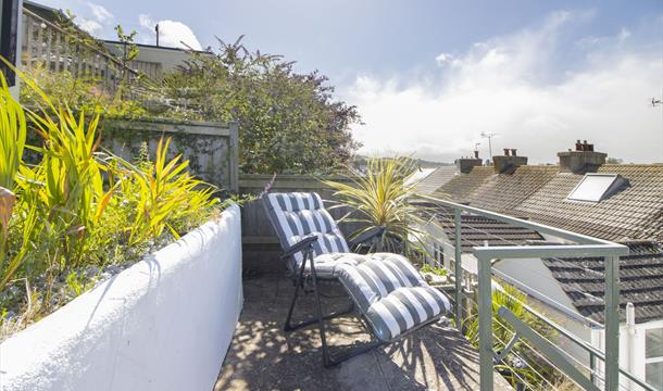 Take in the sun in our terraced rear garden