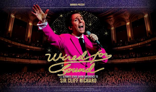 Wired for Sound - The Ultimate Cliff Richard Experience Babbacombe Theatre imaged of a Cliff Richard Impersonator on stage