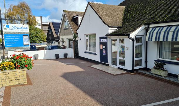 Front Forecourt with parking at Brookside Guest House