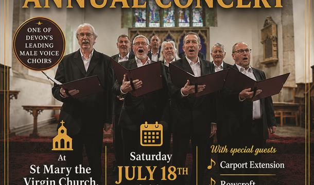 Picture of the Brixham Orpheus Male Voice Choir singing