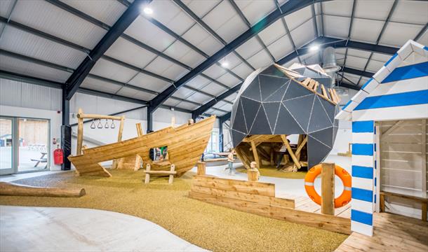 All-weather indoor play area at Occombe Farm, Torbay Coast and Countryside Trust