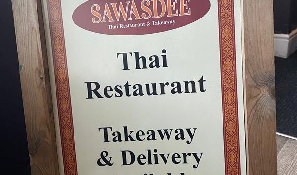 Sawasdee Thai Restaurant Entrance sign