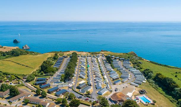 Bird's eye view of Landscove Holiday Park