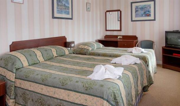 Bedroom, Ashley Court Hotel, Torquay, Devon