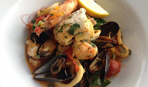 Meal served at Berry Head Hotel, Brixham, Devon