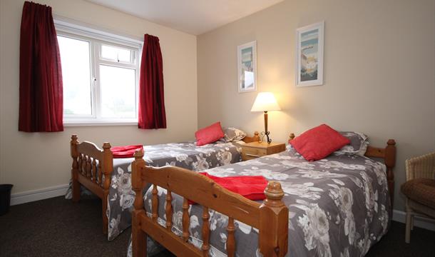 Twin bedroom at Big Tree Holiday Flats, Paignton, Devon