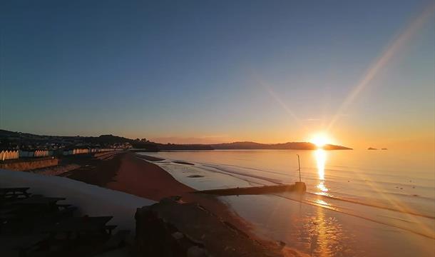 Sunset view from The Boathouse Paignton, Devon