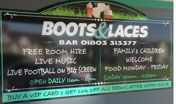 Boots and Laces, Torquay, Devon