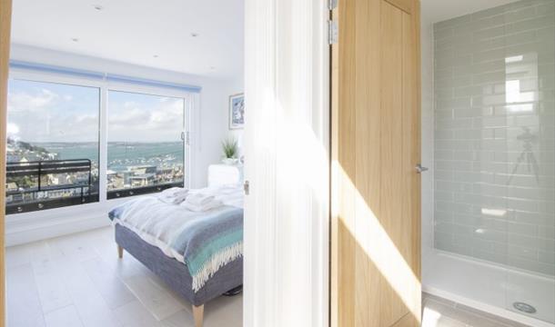 Double Bedroom with sea view, Lounge with sea view, The Captain's Cottage, North View Road, Brixham, Devon
