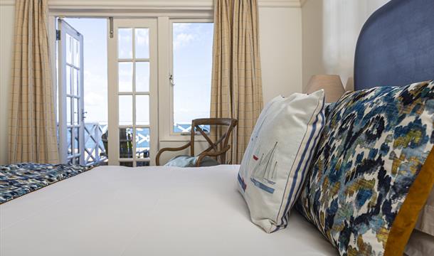 Double bedroom at Cary Arms & Spa