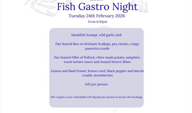 Fish Gastro Night at the Cary Arms & Spa
