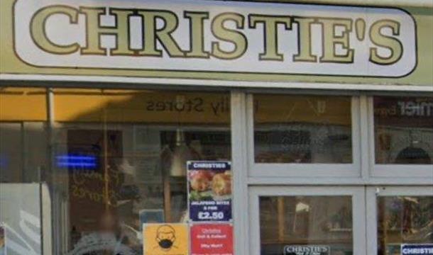 Exterior of Christie's Fish and Chips, 67 Princes Road, Torquay