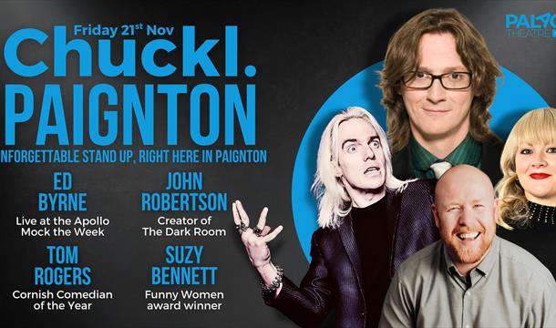 Paignton Comedy Club, featuring Ed Byrne, John Robertson, Tom Rodgers and Suzy Bennett picture of four comedians