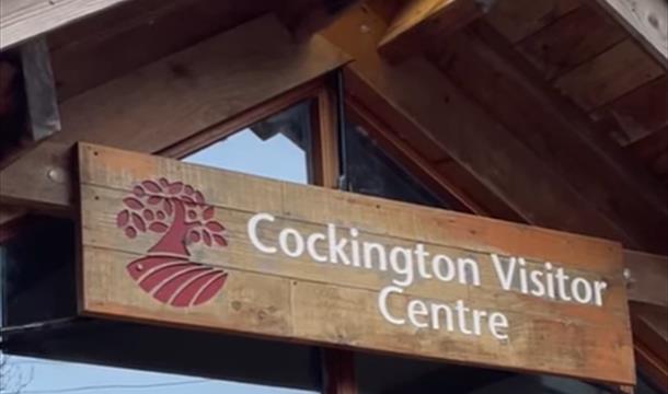 Cockington Visitor Centre sign