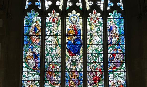 Stained glass window, St Mary the Virgin, St Marychurch