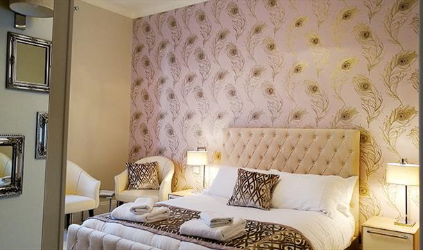 Double Bedroom, Devon Court Luxurious Bed & Breakfast, Croft Road, Torquay, Devon