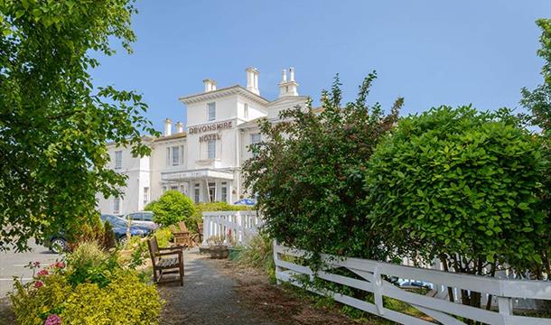 Entrance to Devonshire Hotel, Torquay, Devon