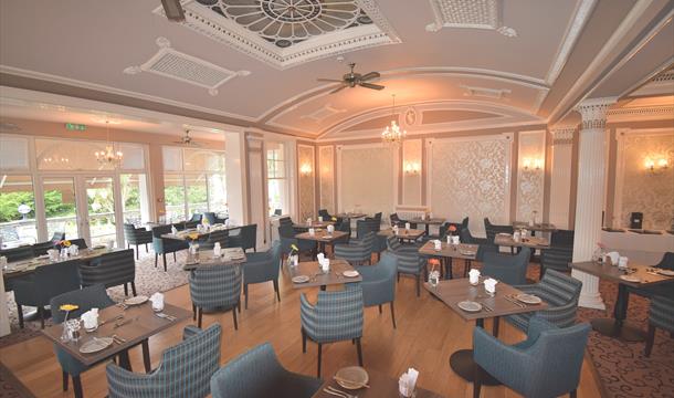 Dining area at Lincombe Hall Hotel & Spa, Torquay, Devon