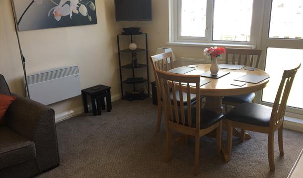 Dining area flat 7 Adelphi Holiday Apartments, Paignton, Devon