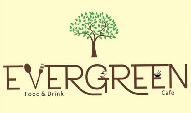 pictures of food and the cafe logo