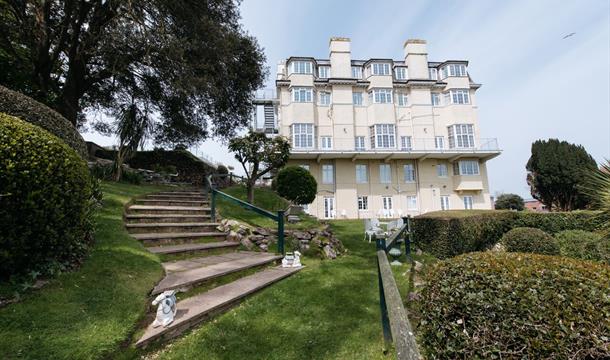 View of Headland & Gardens at Headland Hotel, Torquay, Devon