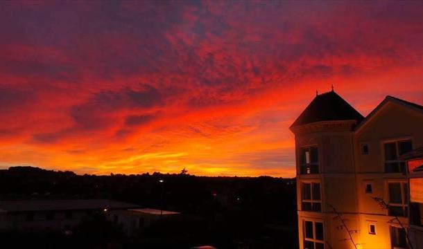 Sunset at Heritage Hotel, Torquay, Devon