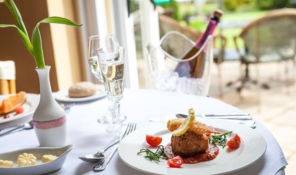 Fine dining at Hotel Balmoral, Torquay, Devon