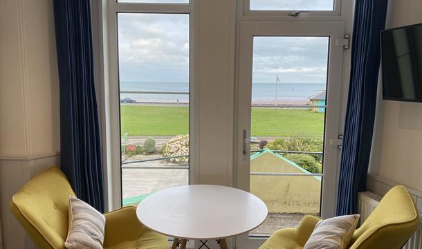 Enjoying the view from Sunnybeach holiday Apartments, Paignton, Devon