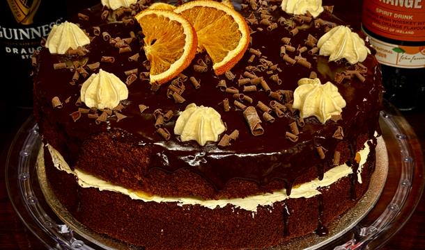 Our signature Guinness and Jameson's Chocolate Orange cake