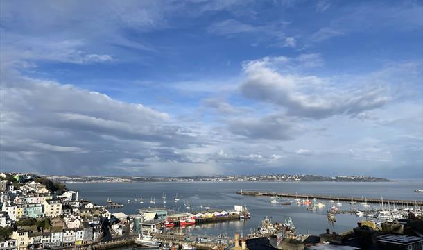 Stuning views over Brixham & Torbay from The Captains Cottage