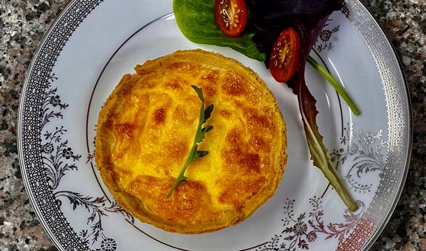 Warm Quiche Starter with the Majestic High Tea