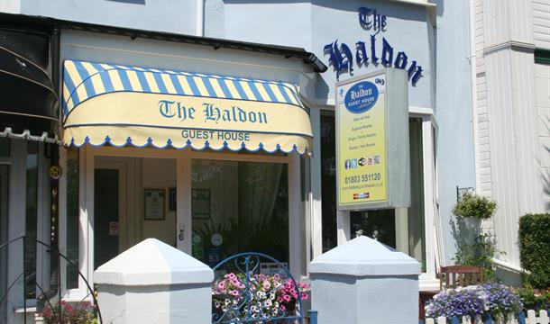 Front of the Haldon Guest House, Paignton, Devon