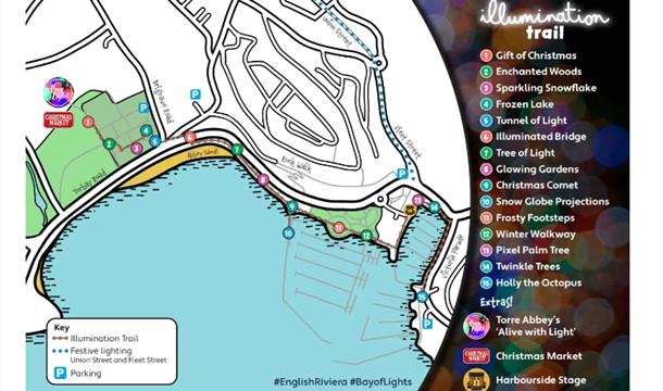 The Illumination Trail map, Torquay