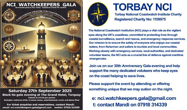NCI Torbay National Coastwatch Institute Charity Gala evening at the Grand Hotel, Torquay