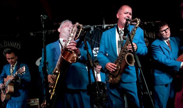 King Pleasure & The Biscuit Boys performing on stage
