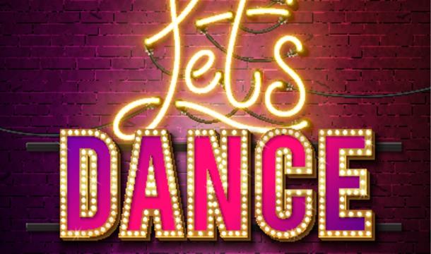 Torbay School of Dance presents Let’s Dance neon pink illuminated sign saying Let's Dance