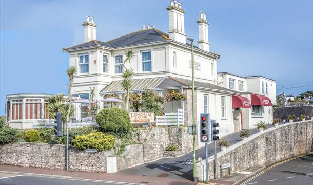 Lindum Lodge bed and breakfast, main entrance, Torquay, Devon