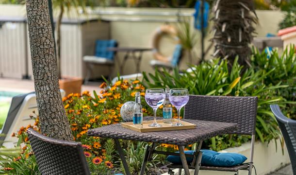 Sun Terrace at The Cimon overlooking the pool